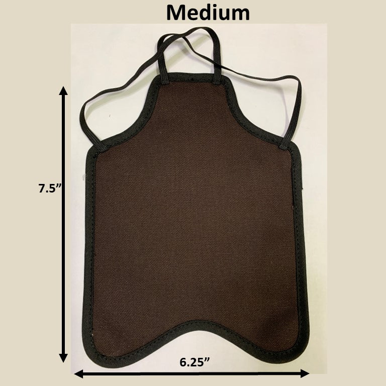 Crazy K Farm Pet and Poultry hen saddle for hens, made in USA, featuring a comfortable adjustable chicken apron with straps.