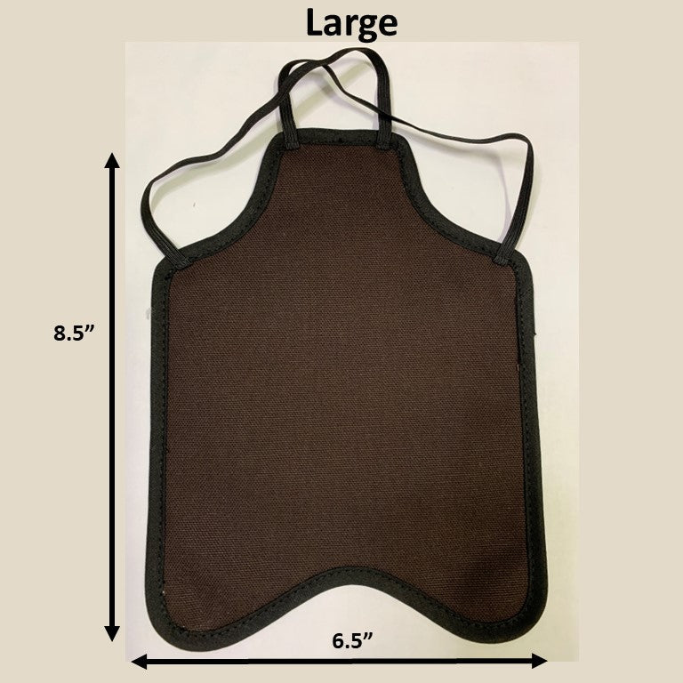 Crazy K Farm Pet and Poultry hen saddle for hens, made in USA, featuring a comfortable chicken apron with adjustable straps.