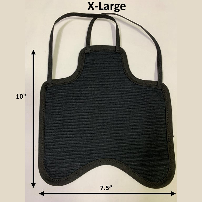Crazy K Farm Pet and Poultry hen saddle for hens, made in the USA, featuring adjustable straps and durable fabric for chicken protection.