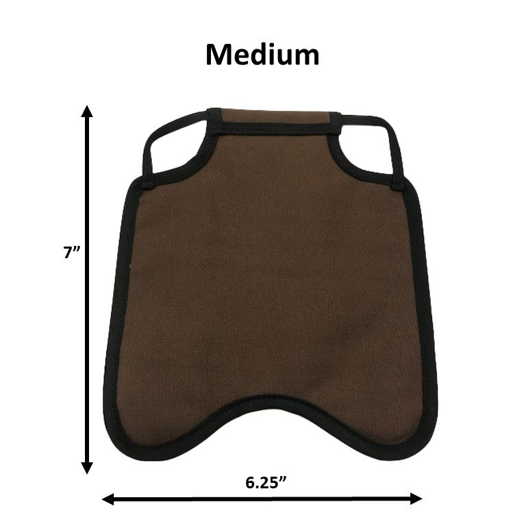 Crazy K Farm Pet and Poultry hen saddle for hens, made in the USA, featuring a durable apron designed to protect hens' feathers.