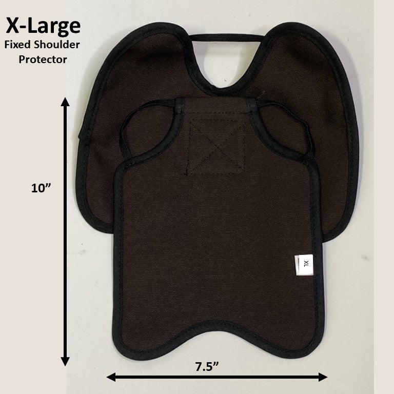 Crazy K Farm Pet and Poultry hen apron with shoulder protectors, designed to shield hens from pecking injuries.
