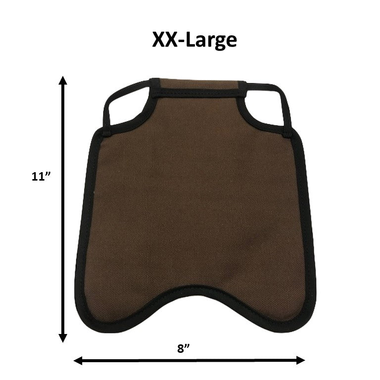Crazy K Farm Pet and Poultry hen saddle for hens, made in USA, featuring a comfortable hen apron with adjustable straps.