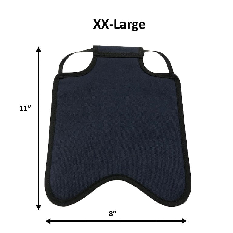 Crazy K Farm Pet and Poultry hen saddle for hens, made in the USA, shown on a hen with adjustable straps and durable fabric.