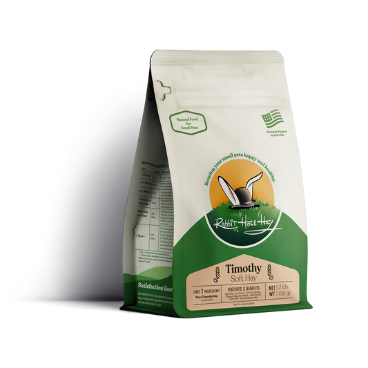 Fresh, ultra-premium soft Timothy hay from Rabbit Hole Hay, ideal for small pets, displayed in a neat pile.