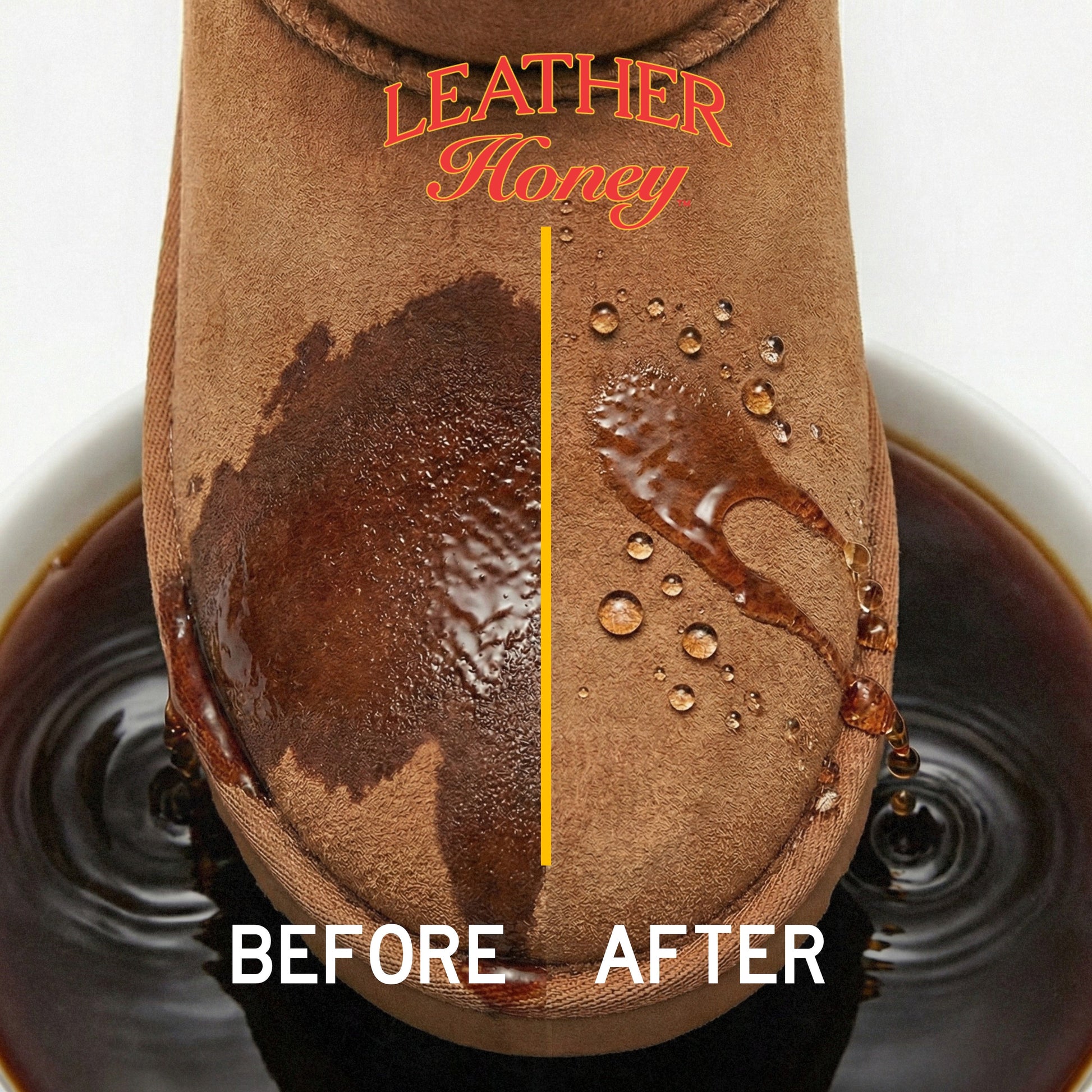 Leather Honey suede and nubuck protector spray for UGG boots, protecting against spills and stains on leather footwear.
