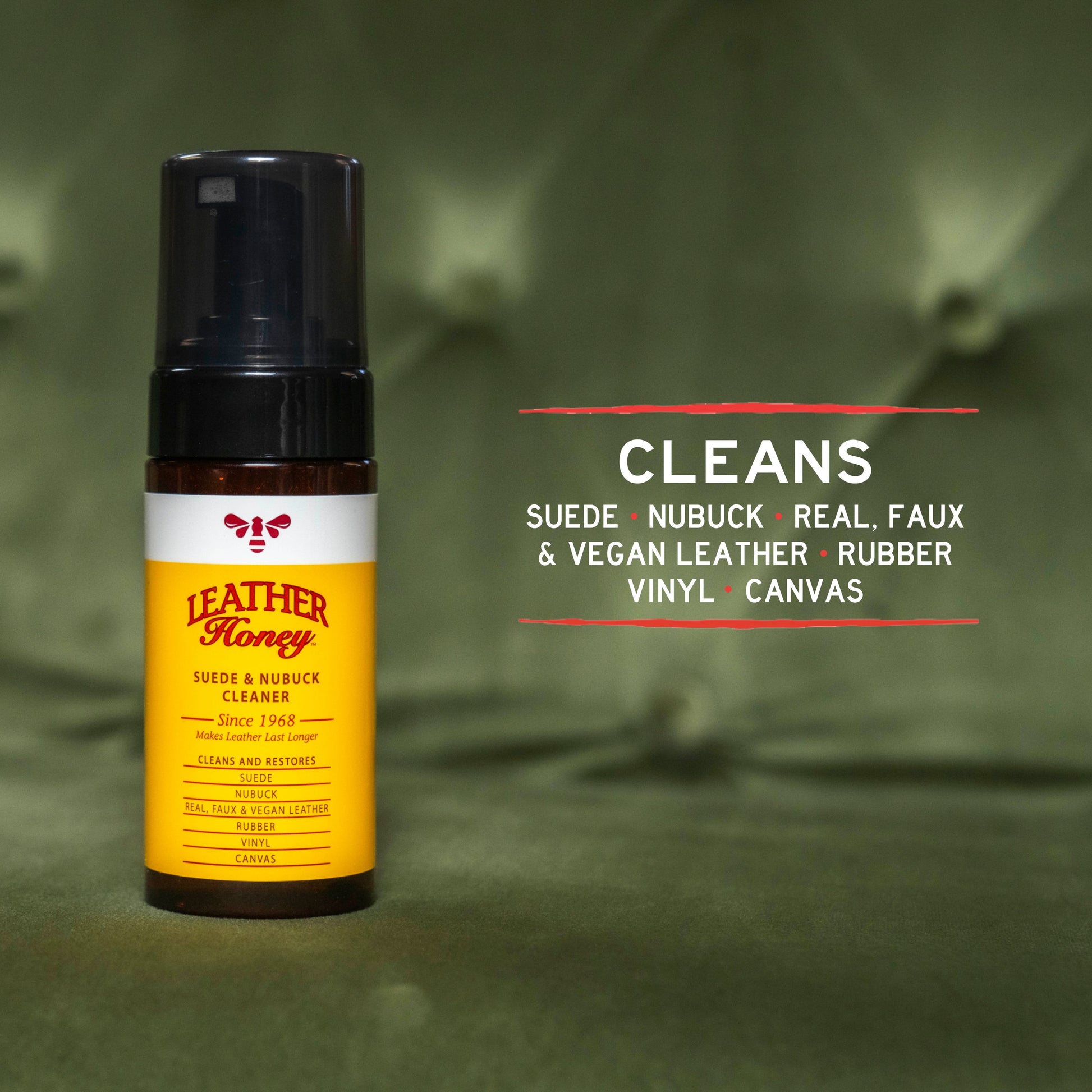 Leather Honey suede and nubuck care kit with brushes and cleaning supplies for maintaining soft, clean suede and nubuck footwear.