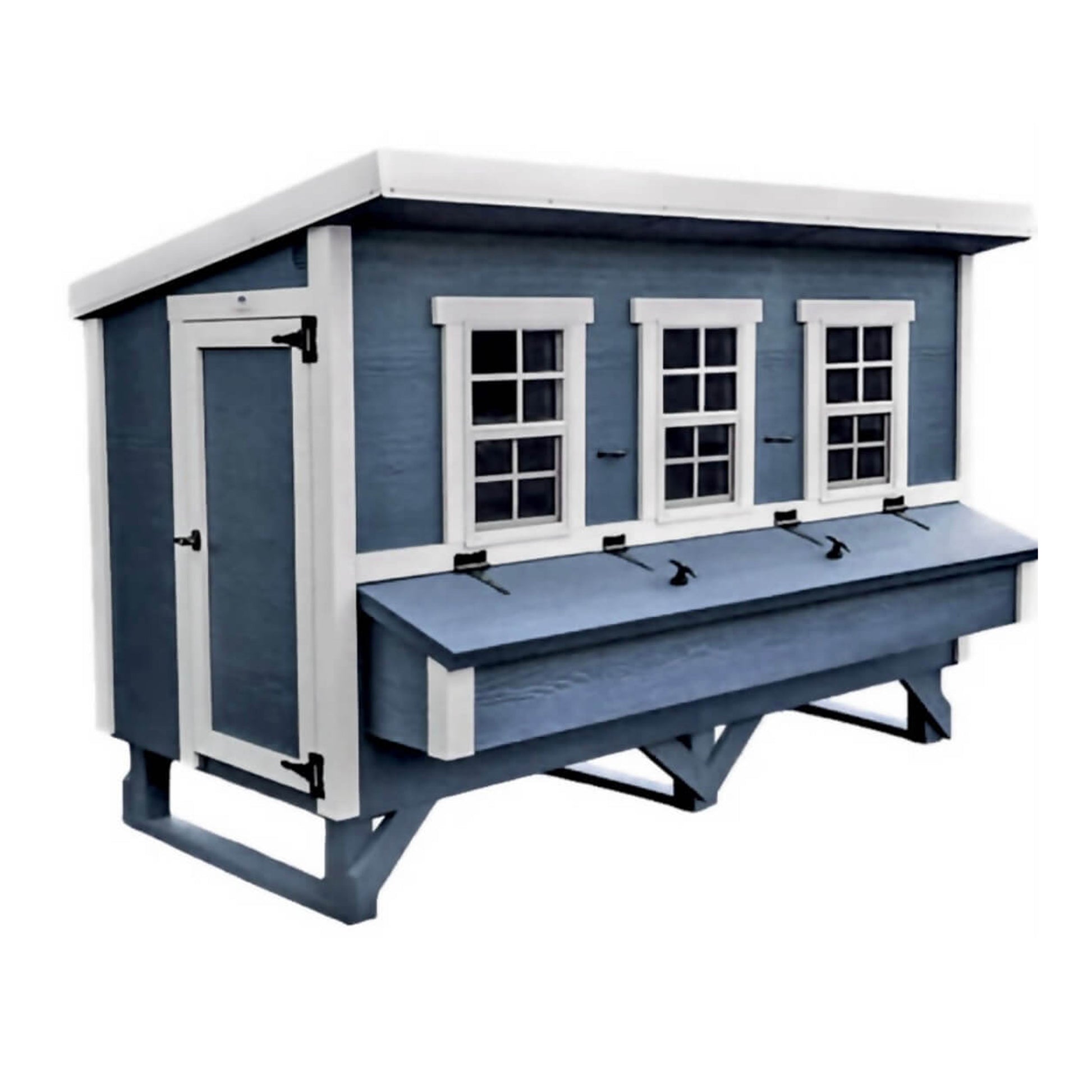 OverEZ XL chicken coop with spacious design, suitable for up to 20 chickens, featuring sturdy construction and ventilation.