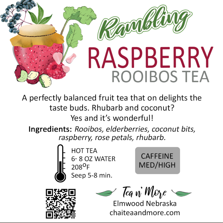 Two half-gallon bags of Rambling Raspberry Decaffeinated Tea from BuyNebraska.com in a beverage multipack.