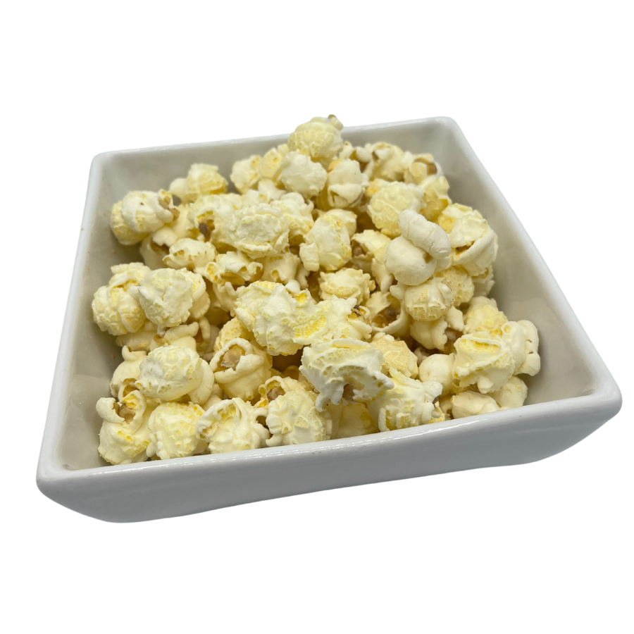 Cheddar dill popcorn in a 4 oz bag from HR Poppin' Snacks, featuring cheesy and dill-flavored snack popcorn.