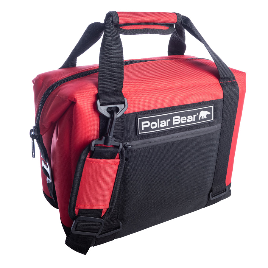 12-pack original nylon soft cooler from Polar Bear Coolers, showing insulated cooler bags in outdoor setting.