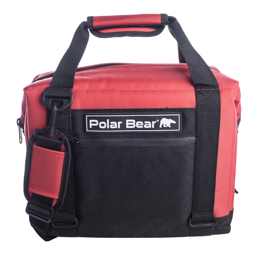 12-pack Polar Bear Coolers nylon soft coolers, all in one image, showcasing durable insulation and portable design.