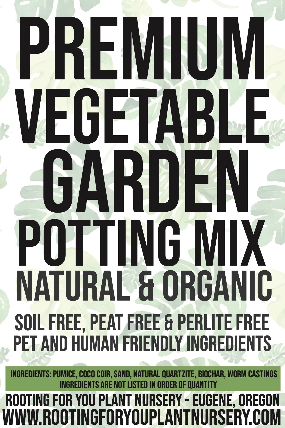 Rich vegetable garden potting mix by Rooting For You Plant Nursery, ideal for general-purpose vegetable garden planting.