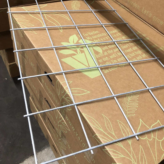 Galvanized wire panel by Bootstrap Farmer, showing durable metal fencing with a grid pattern for gardening or agricultural use.