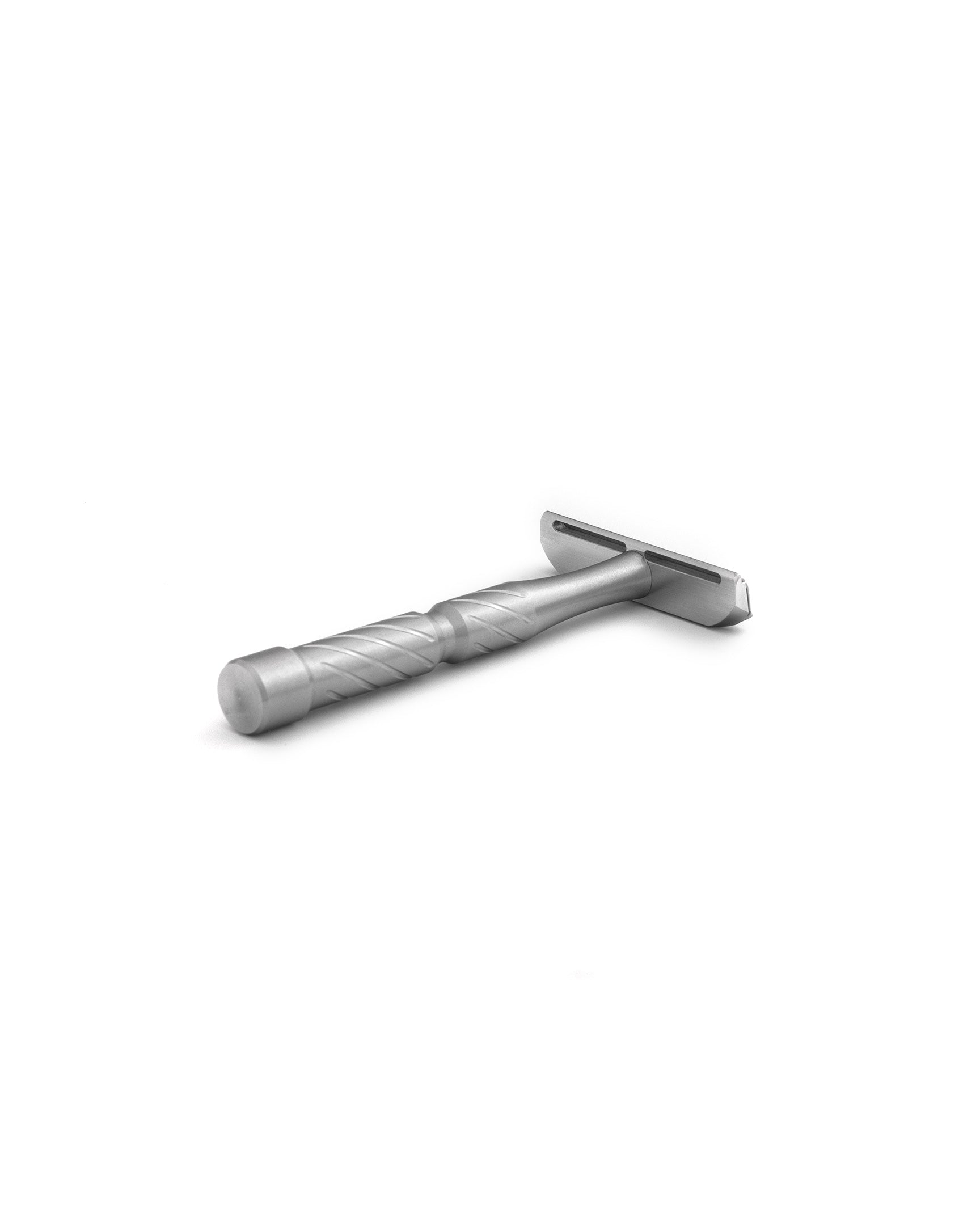 Blackland Razors Vector safety razor with a sleek design and textured handle, shown in a close-up image.