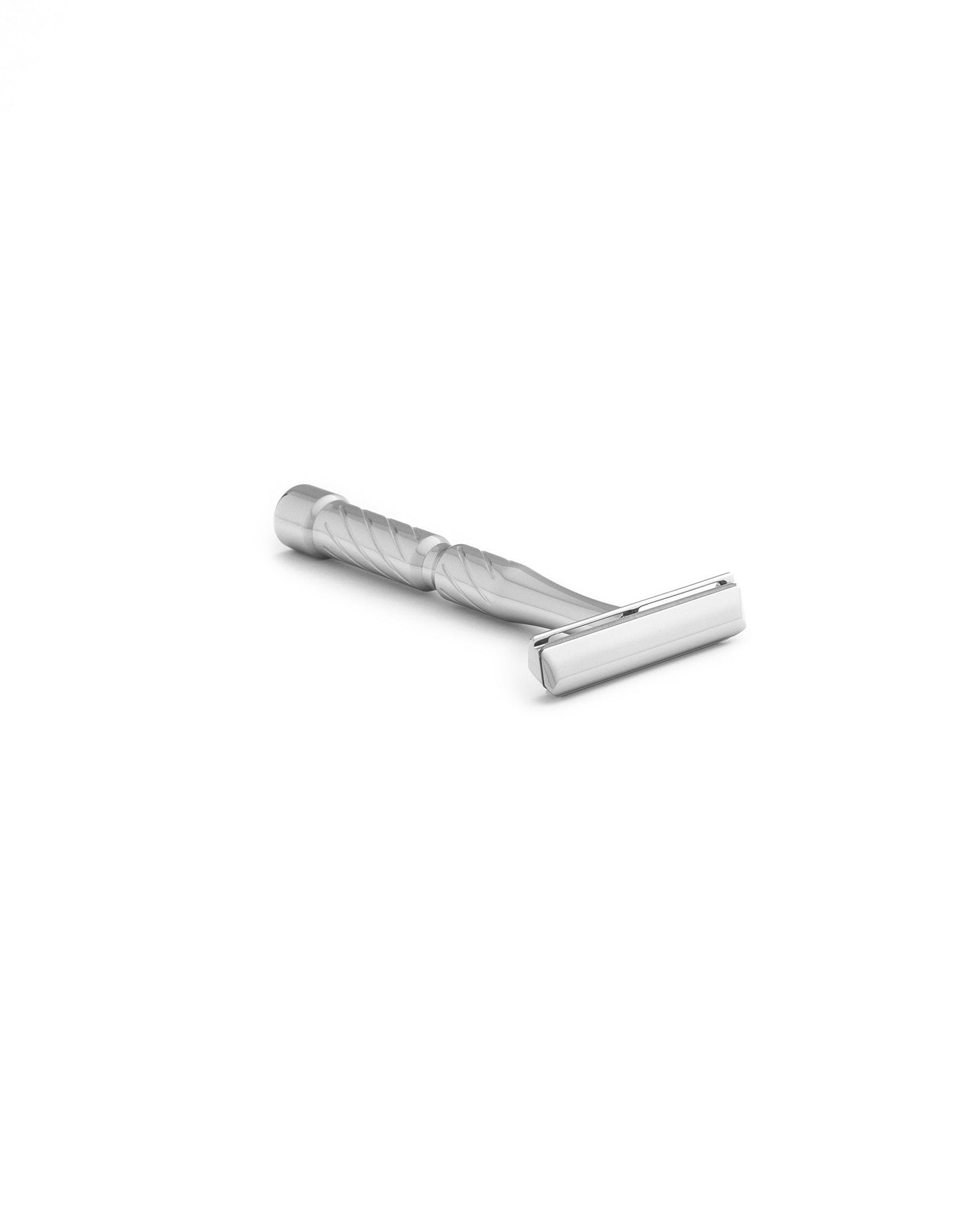 Blackland Razors Vector safety razor with a sleek metal handle and polished finish, designed for a close, comfortable shave.