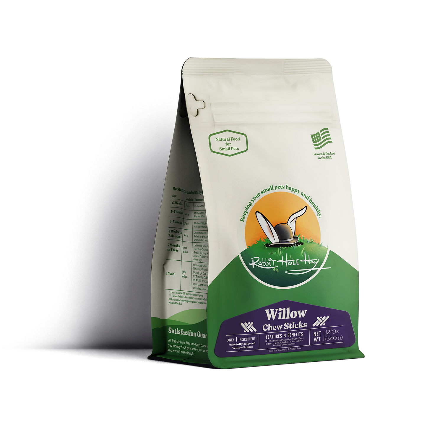 Natural willow chew sticks for small pets from Rabbit Hole Hay, ideal as safe, eco-friendly chew toys for rabbits and other small animals.