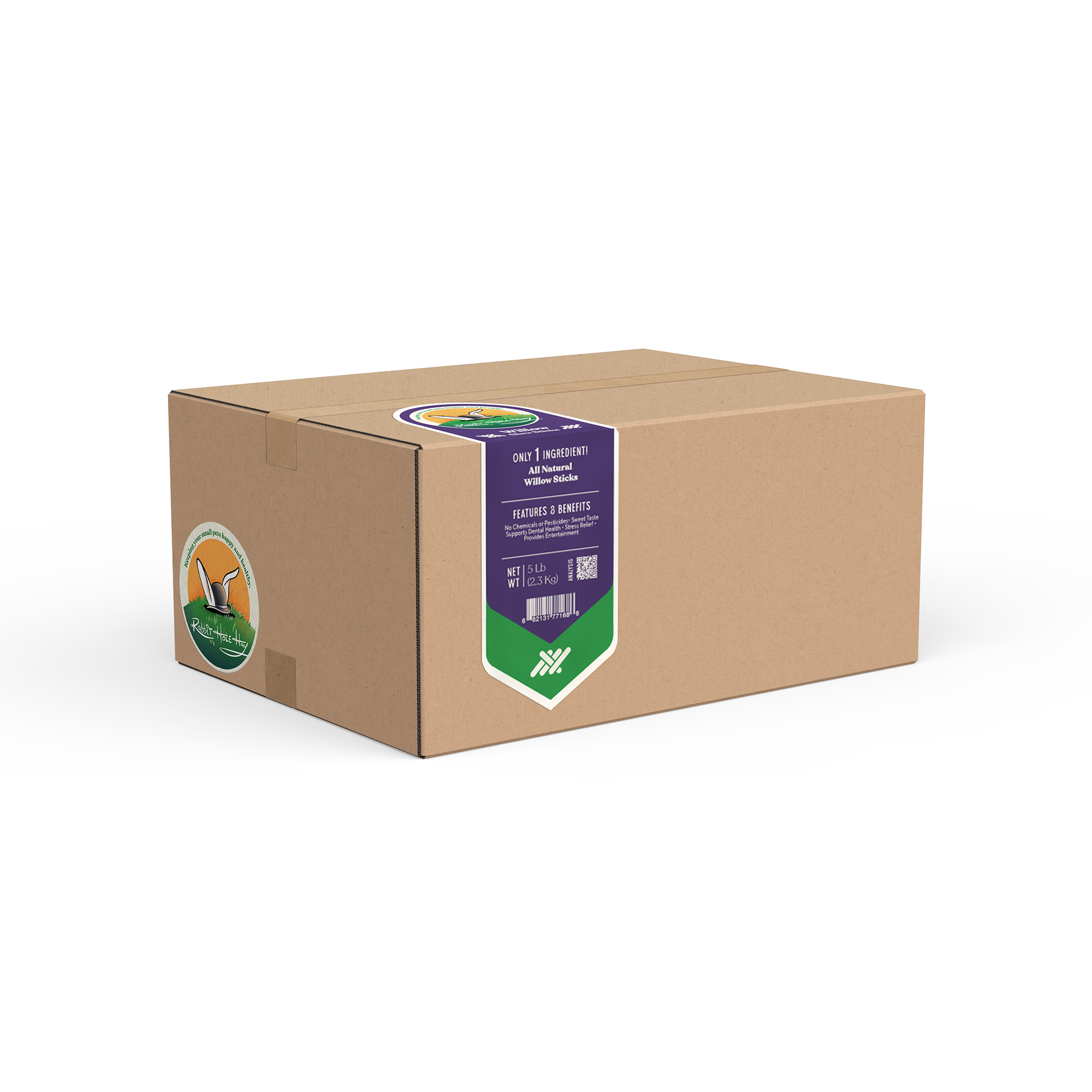 Rabbit Hole Hay all-natural willow chew sticks for small animals, ideal as safe chew toys for rabbits and guinea pigs.