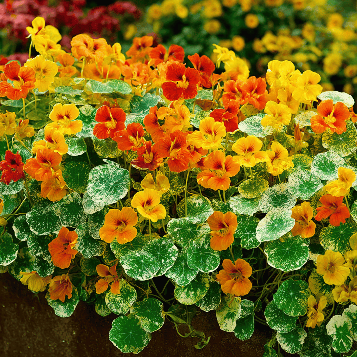 Packet of Southern Seeds Alaska Mix Nasturtium seeds showing colorful seed packet with vibrant flower illustrations.