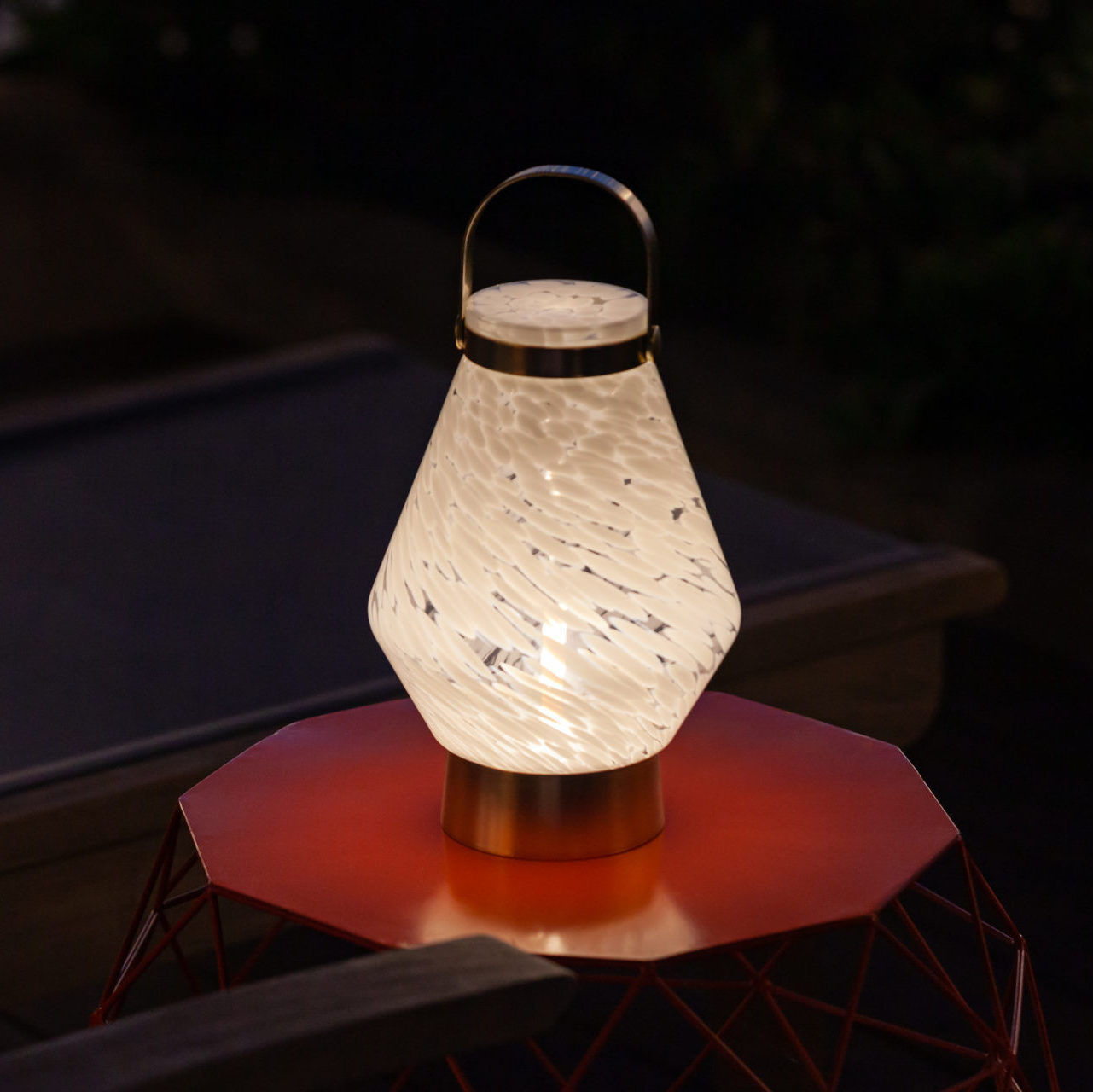 Allsop Home & Garden LightKeeper rechargeable glass LED lanterns with handles, ideal for indoor and outdoor lighting.