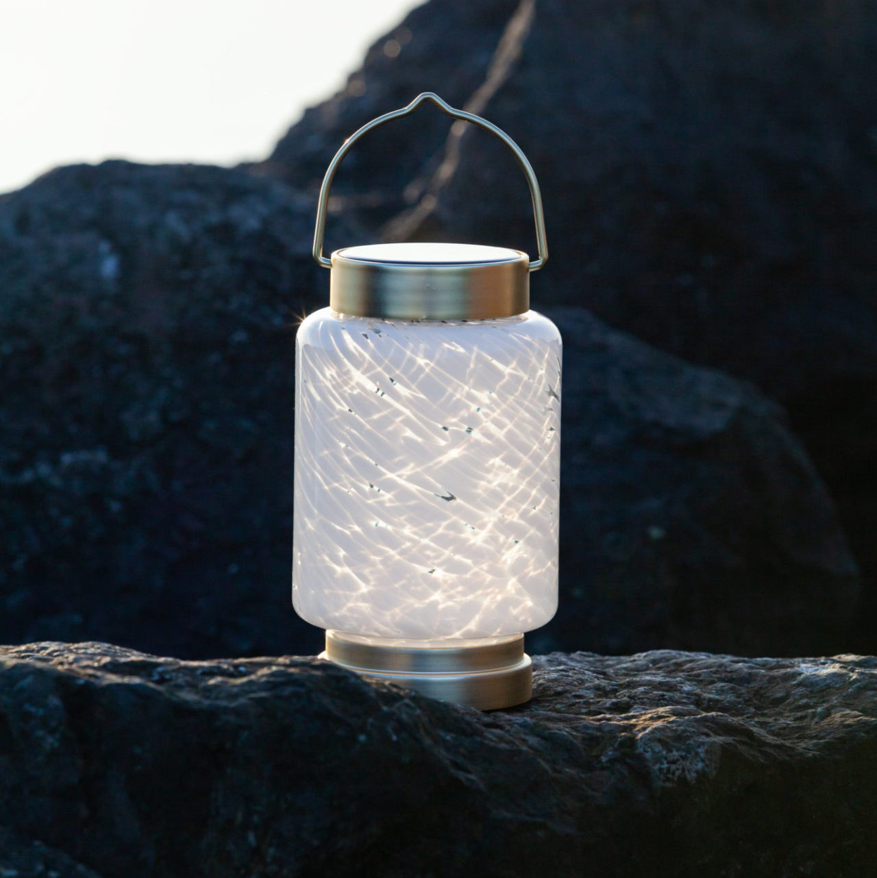 Allsop Home & Garden Boaters Glass Solar Lanterns featuring clear cylindrical glass design and solar-powered lighting.
