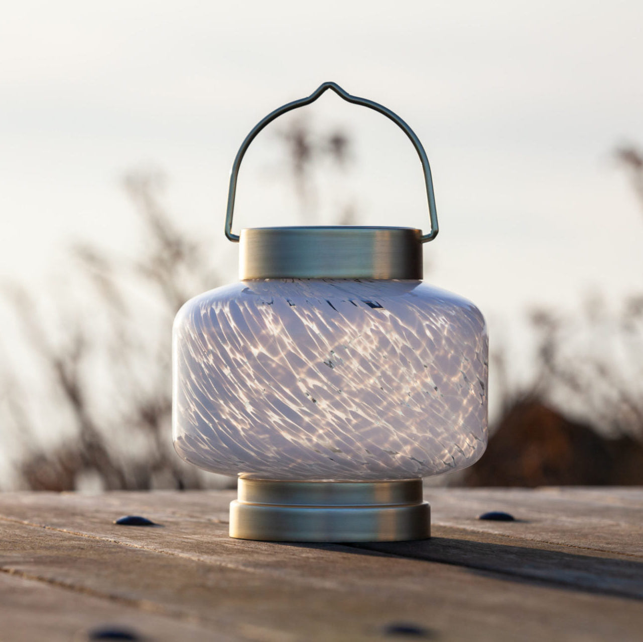 Allsop Home & Garden Boaters Glass Solar Lanterns with cylindrical clear glass design and solar-powered lighting for outdoor decor.