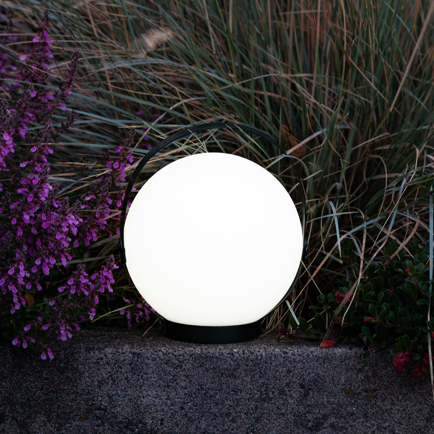 Allsop Home & Garden Moonrise portable rechargeable LED lantern with handle and bright illumination for outdoor use