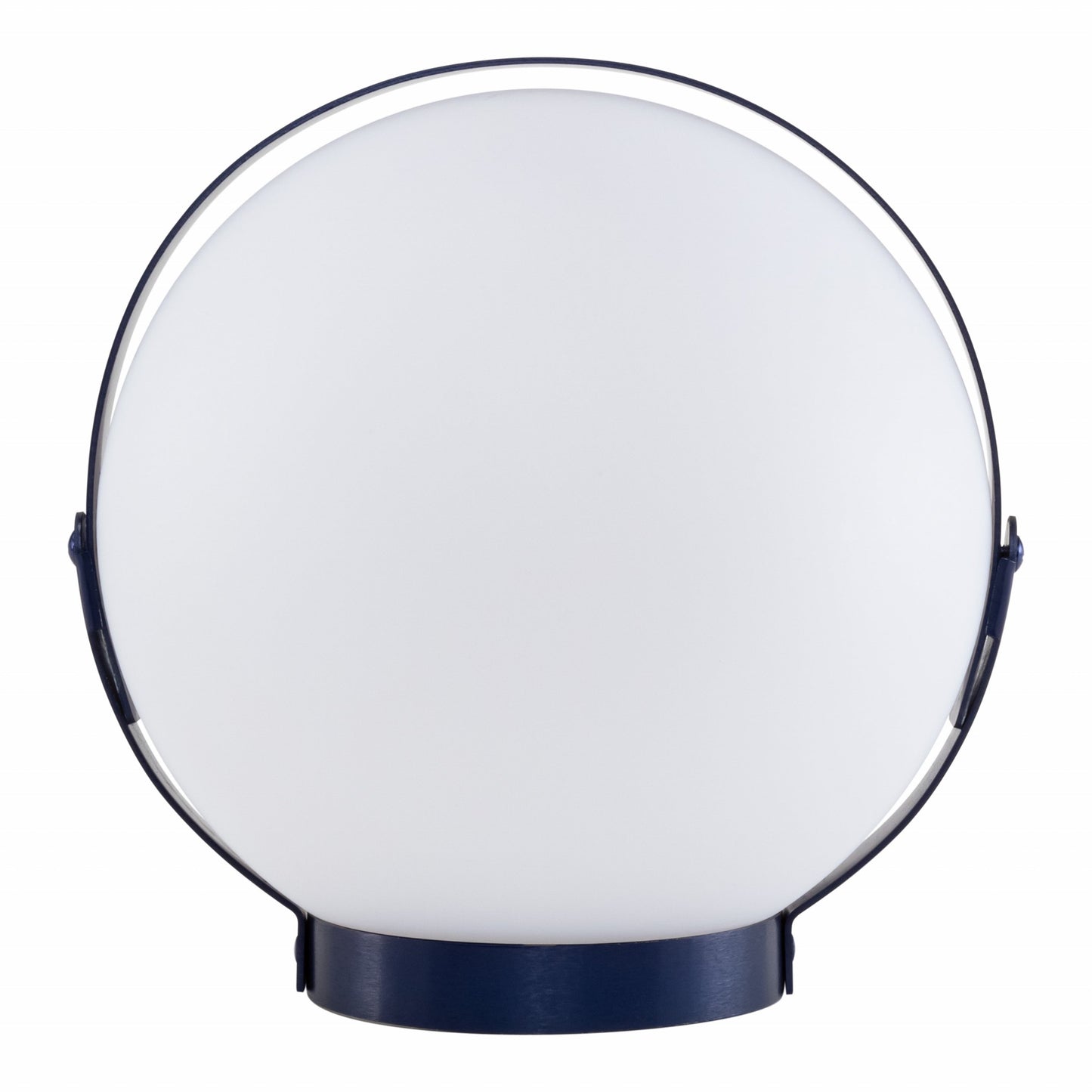 Allsop Home & Garden Moonrise portable rechargeable LED lantern emitting bright light, ideal for outdoor and camping use.