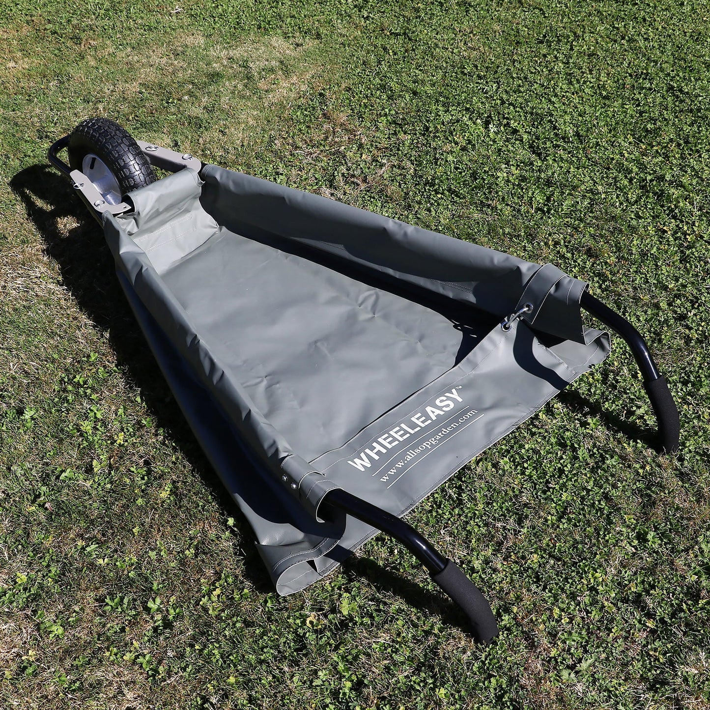 Allsop Home & Garden WheelEasy foldable garden cart wheelbarrow with sturdy handles and durable design for easy gardening tasks.