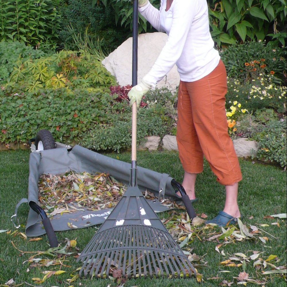 Allsop Home & Garden WheelEasy foldable garden cart wheelbarrow with ergonomic handles and sturdy frame for easy garden transport.