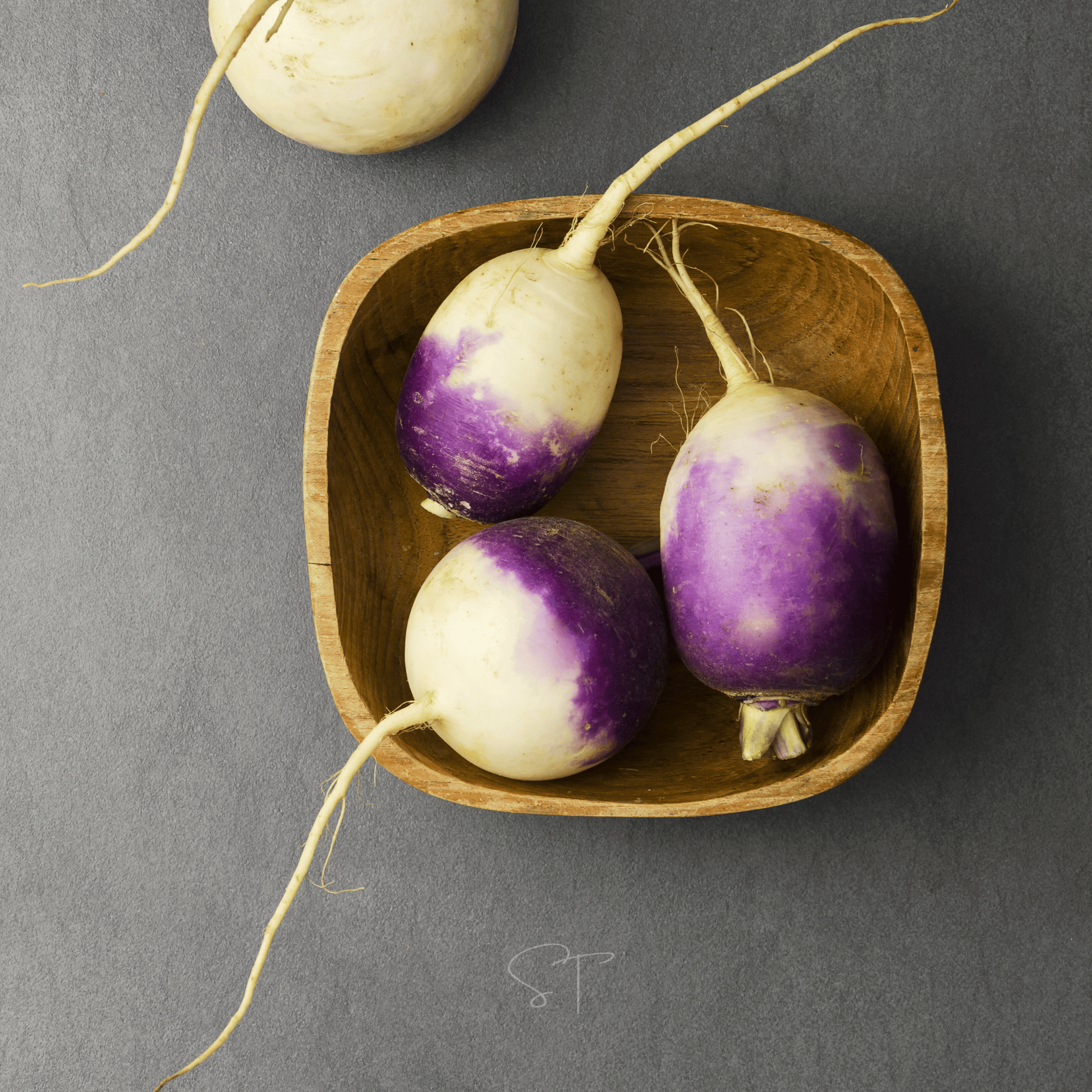 Packet of Southern Seeds American Purple Top Rutabaga seeds, showing vibrant purple-topped root and seed packet for planting.
