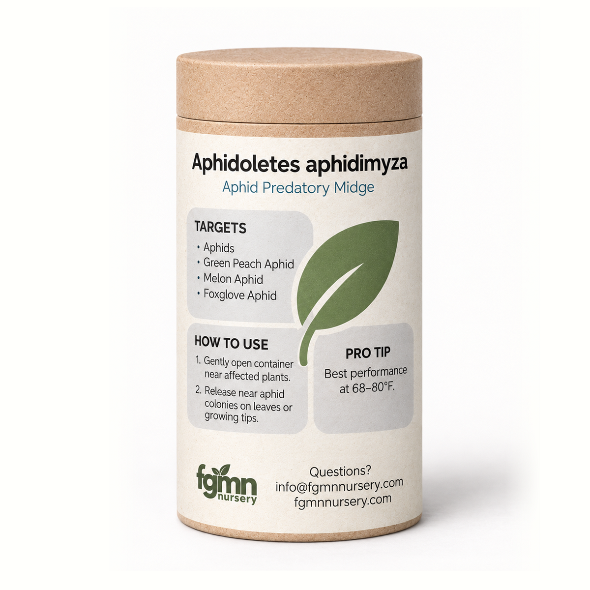 Live Aphidoletes aphidimyza nymphs for pest control treatment, shown in a clear image for effective aphid management.