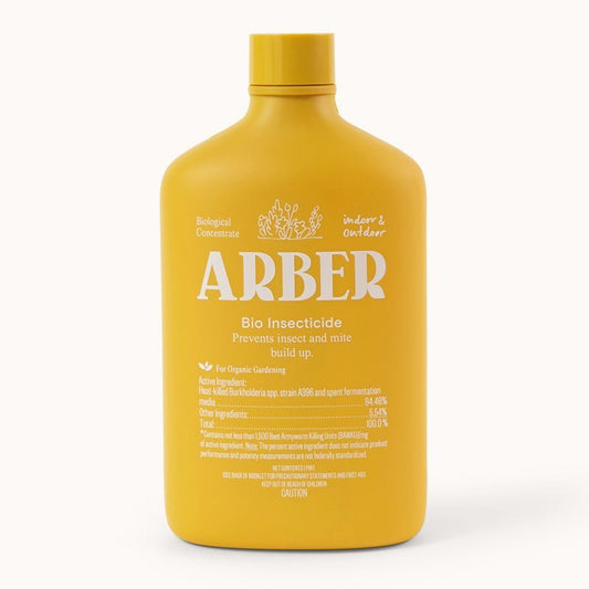 Organic Bio Insecticide by Arber, showing a container of natural pest control solution for organic gardening.