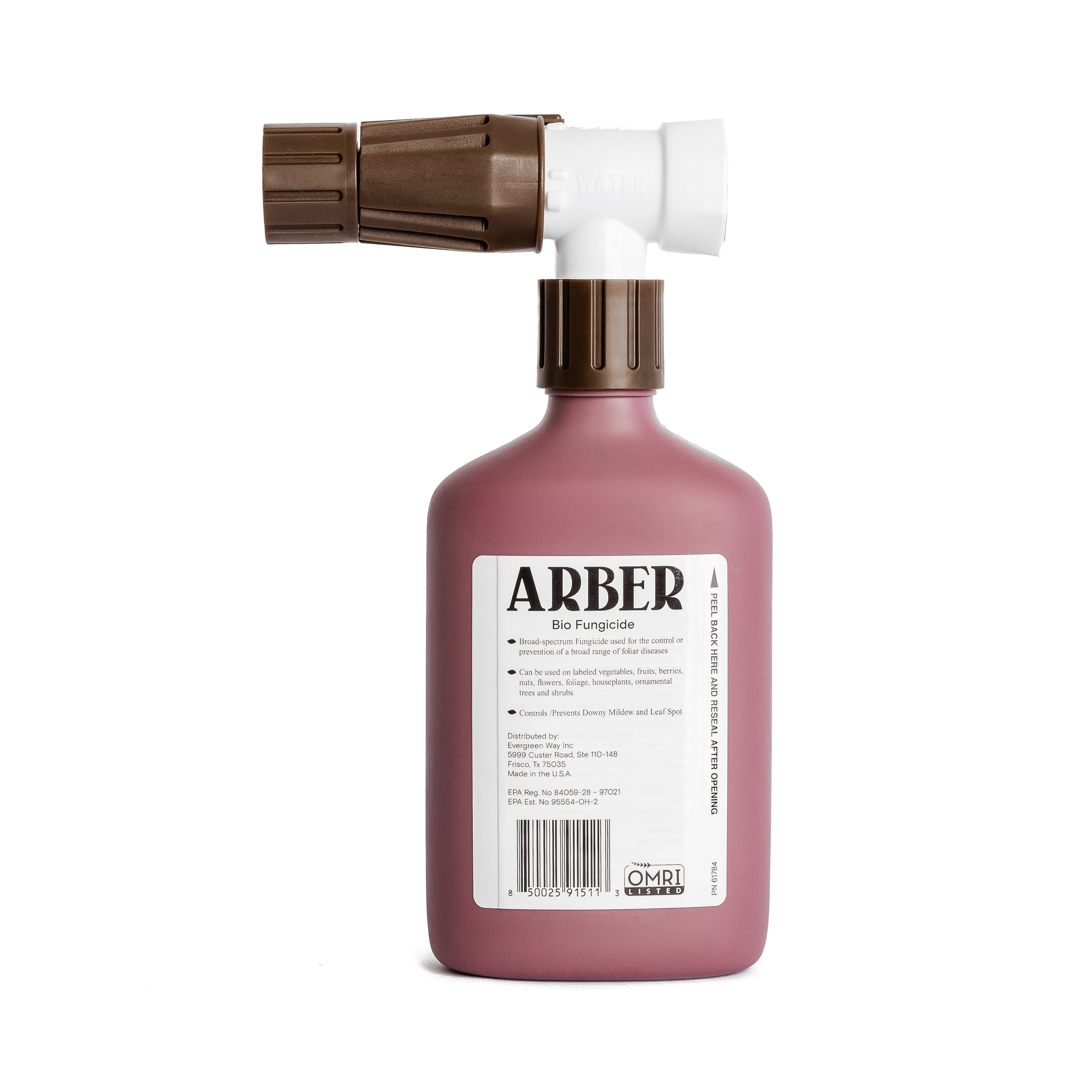 Organic fungicide for grass, trees, and shrubs by Arber, shown in a garden setting to protect plants from fungal diseases.