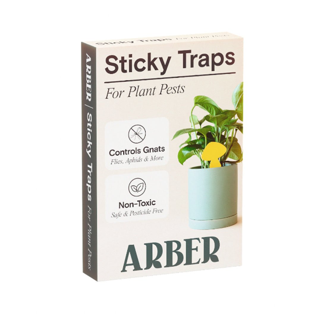 Arber sticky traps for plant pests with yellow and blue color, designed to attract and capture insects on indoor or outdoor plants.