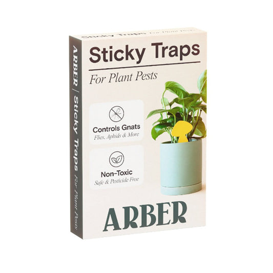 Arber sticky traps for plant pests with yellow and blue color, designed to attract and capture insects on indoor or outdoor plants.