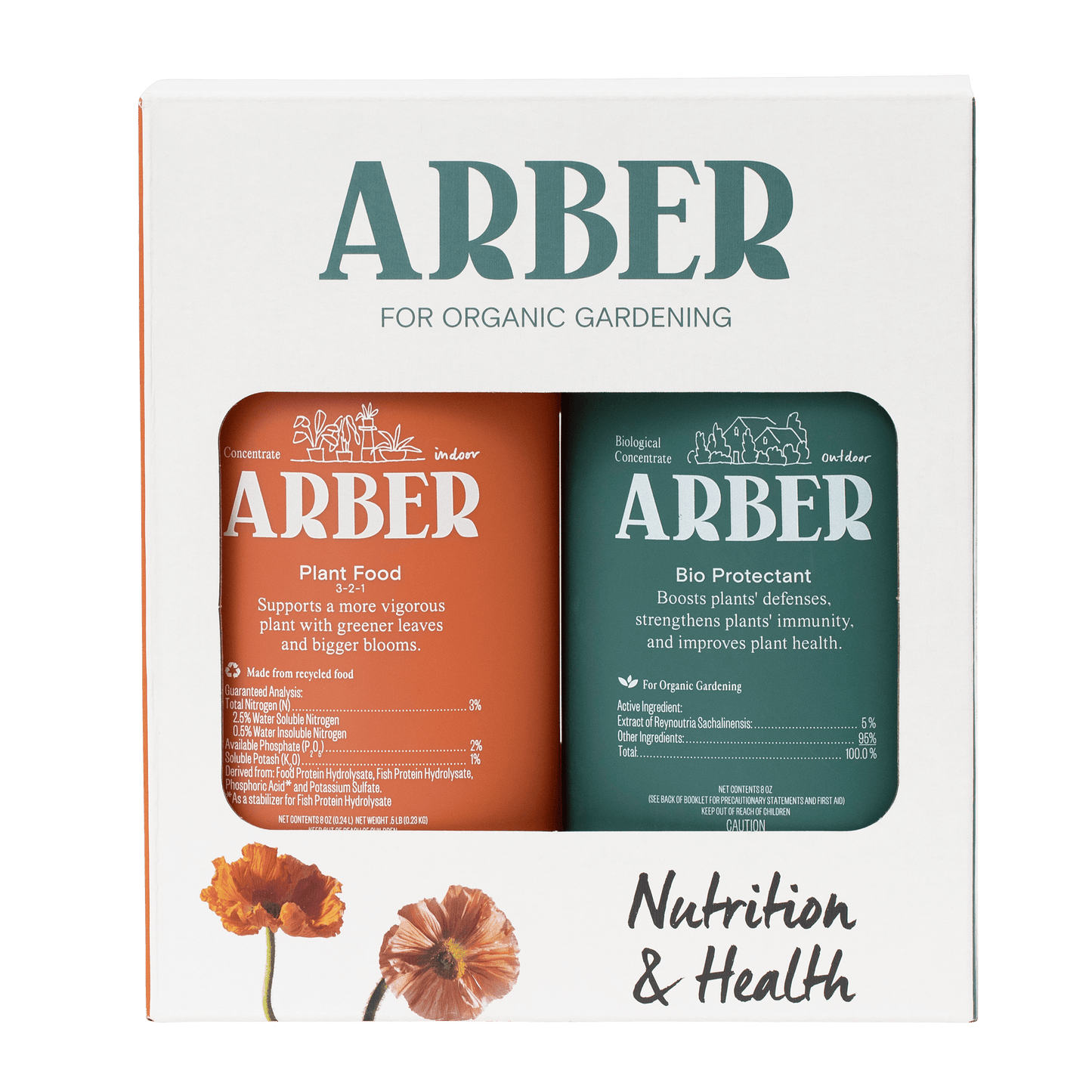 Arber Organic Nutrition & Health Starter Set kit with various health and wellness products in a natural packaging.