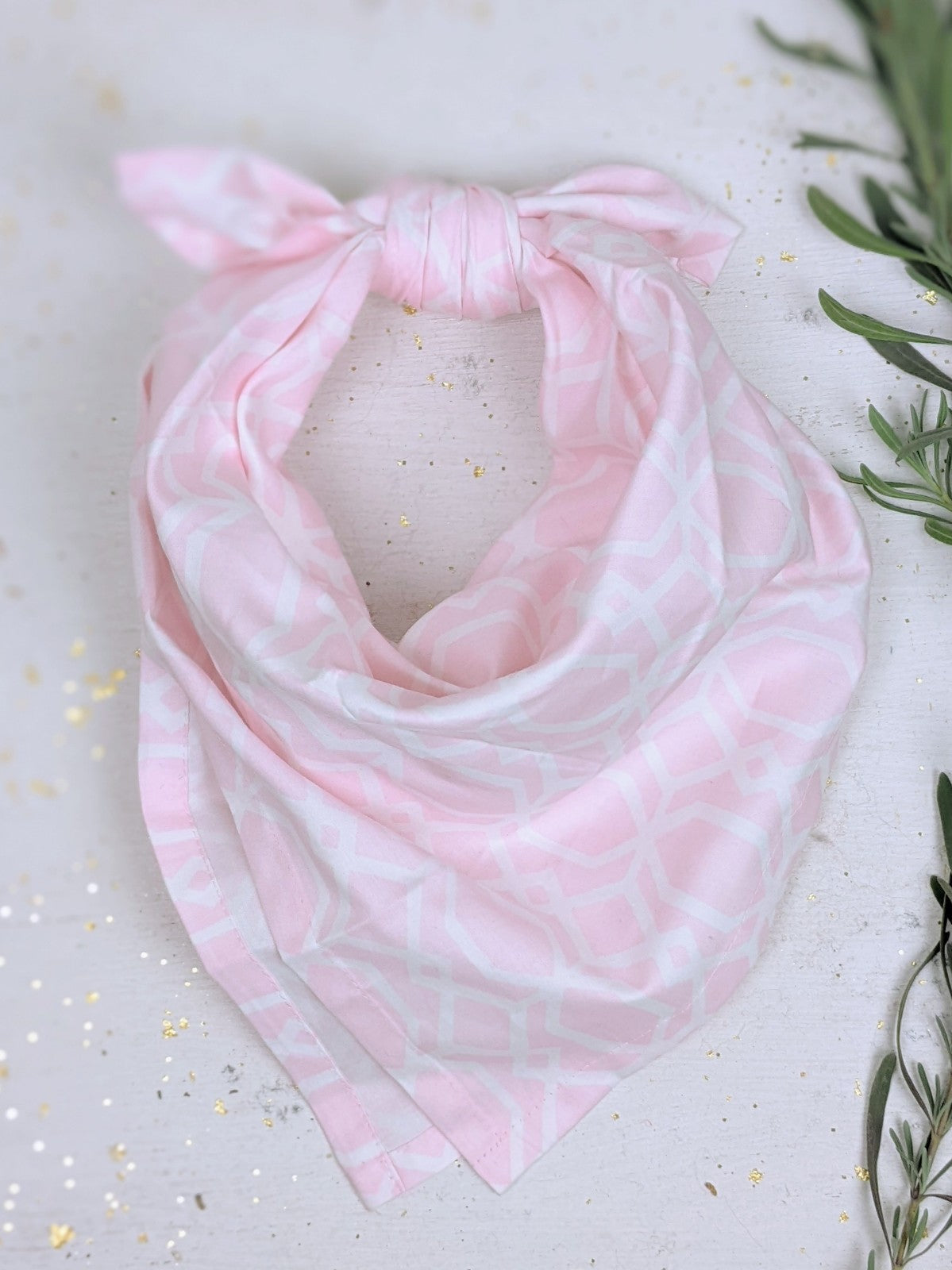 Navy organic cotton bandana by Ash & Rose with a classic square shape and soft, breathable fabric.