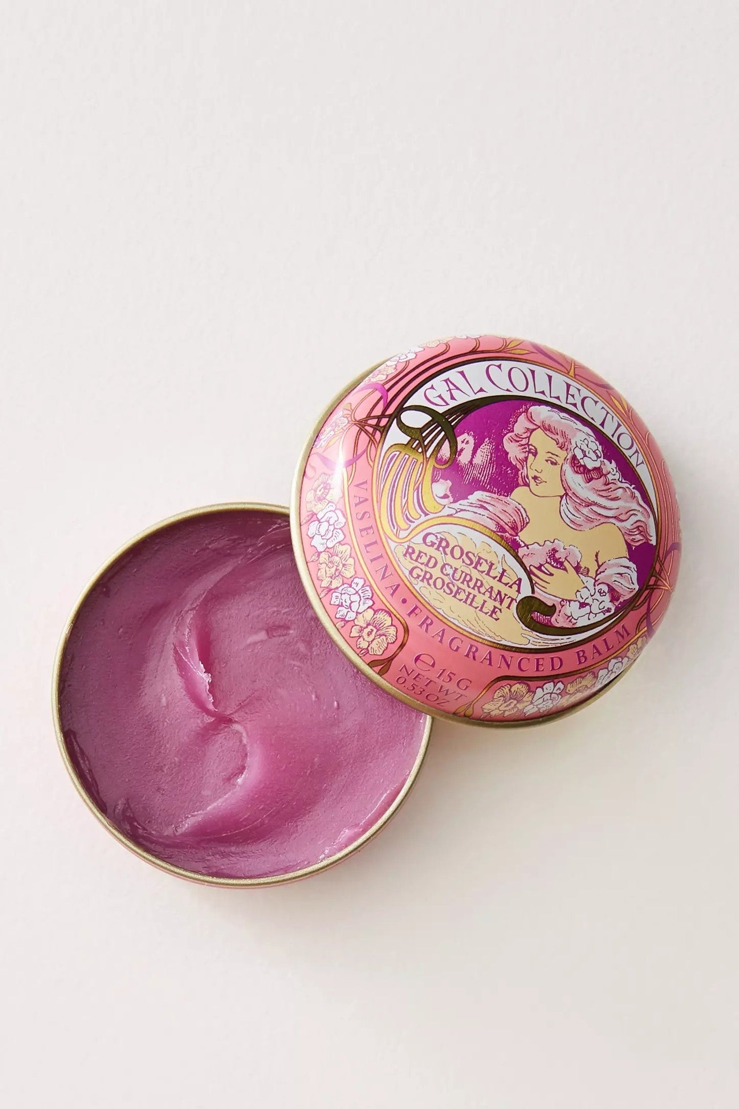 Ash & Rose Perfumeria Gal scented lip balm with orange flavor, moisturizing and nourishing for soft lips.