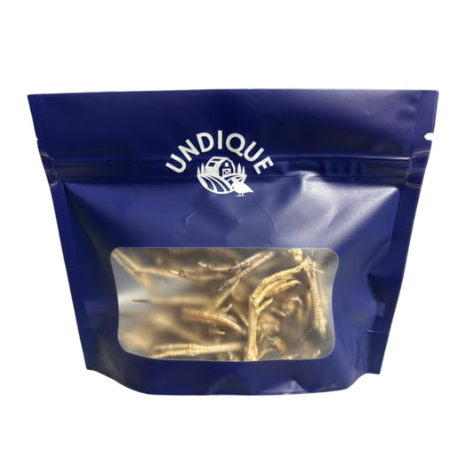 Quailz.com Quail Feet Training Pack dog treats with natural quail feet for training and rewarding dogs.