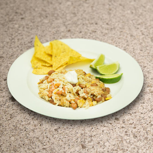 Heaven's Harvest bean enchilada breakfast and entree protein combo kit for 6 months of emergency survival food.