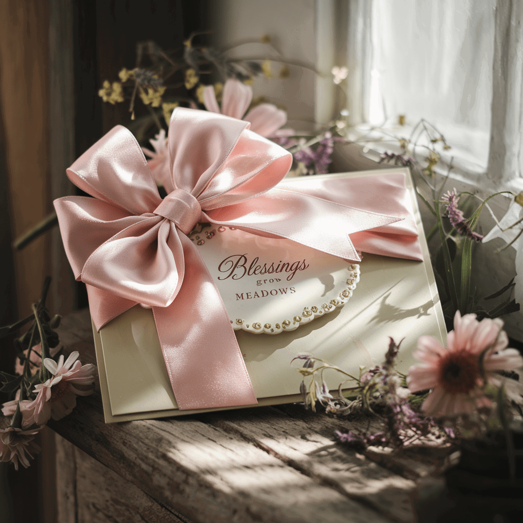 Blessings Grow Meadows gift card for Blessings Grow Meadows, featuring a colorful design and value of $10, perfect for gifting.