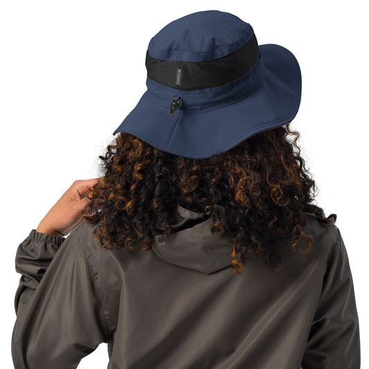 Blessings Grow Meadows Merch Columbia Boss Booney Hat in collegiate navy, BGM designed, with wide brim and adjustable strap.