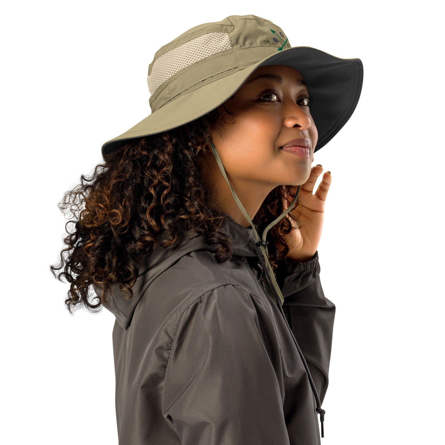 Columbia Boss Booney Hat in collegiate navy with BGM designed branding, made by Blessings Grow Meadows Merch.