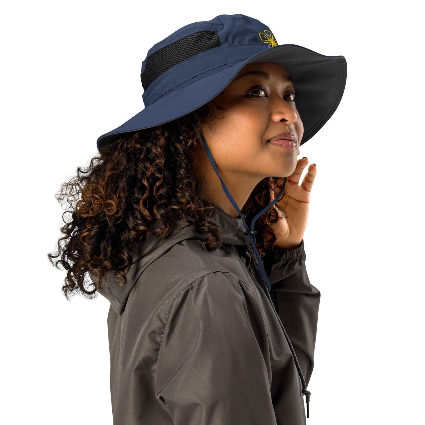Blessings Grow Meadows Columbia Flower Booney Hat featuring a wide brim and floral design, perfect for sun protection and outdoor style.
