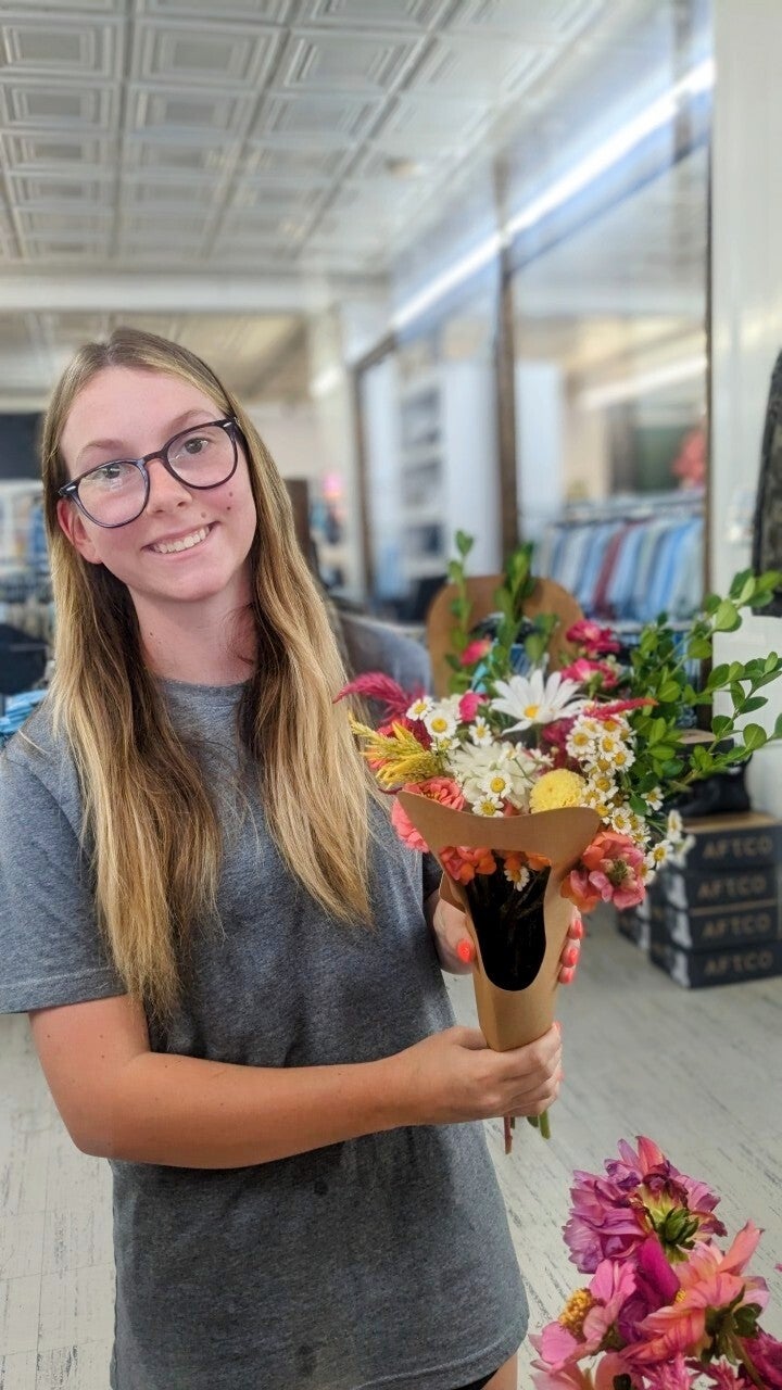 Fresh cut flowers at Blessings Grow Meadows DIY Boom Bar for making your own bouquet, perfect for events like baby showers.