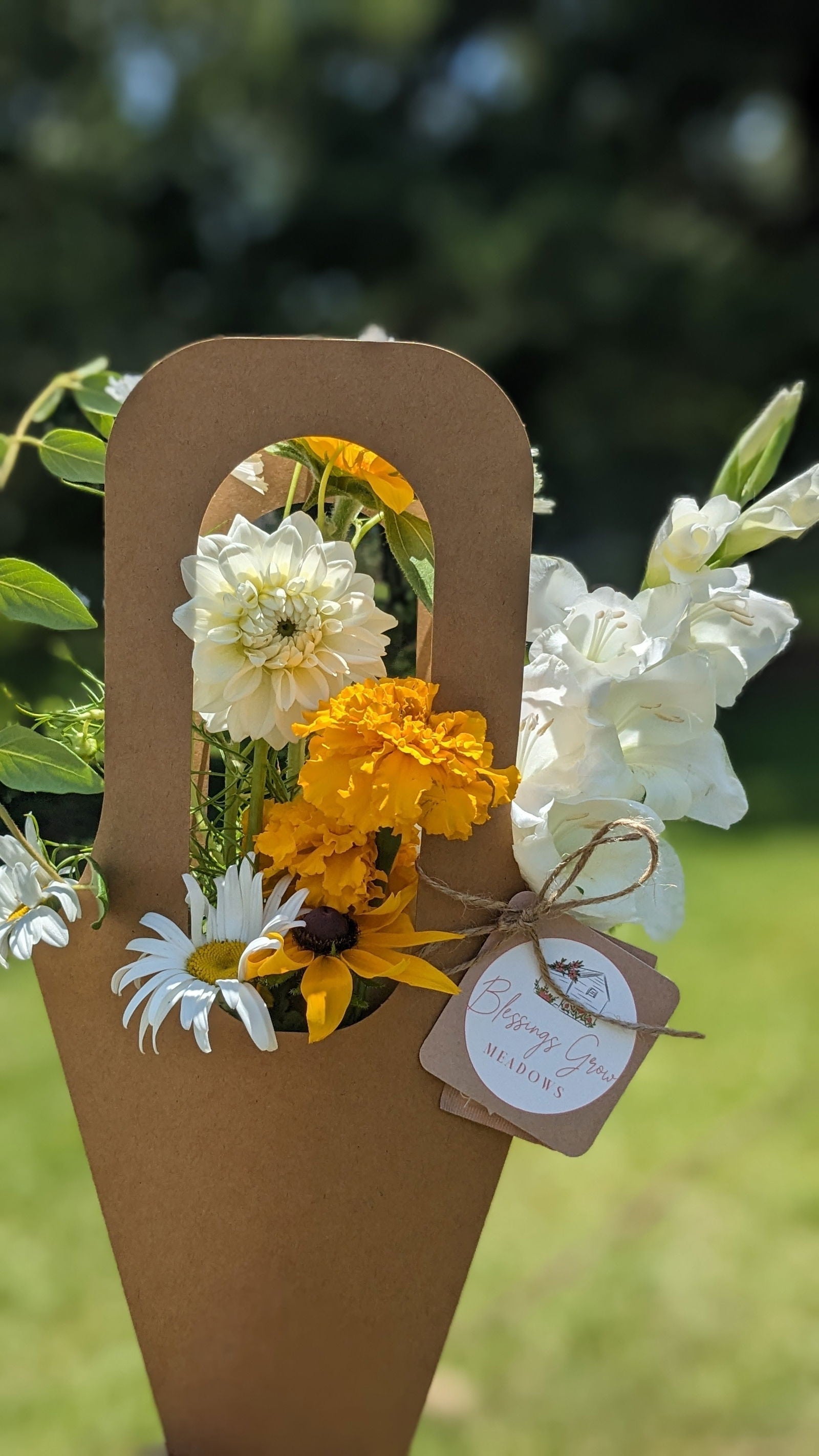 DIY Boom Bar with fresh cut flowers for bouquet making at Blessings Grow Meadows, perfect for events like baby showers in Metter, GA.