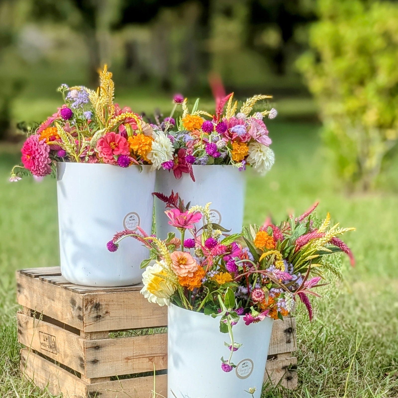 Fresh cut flowers from Blessings Grow Meadows for Blooms 4 Good donations and Bloom Bar fundraisers in Metter, GA.