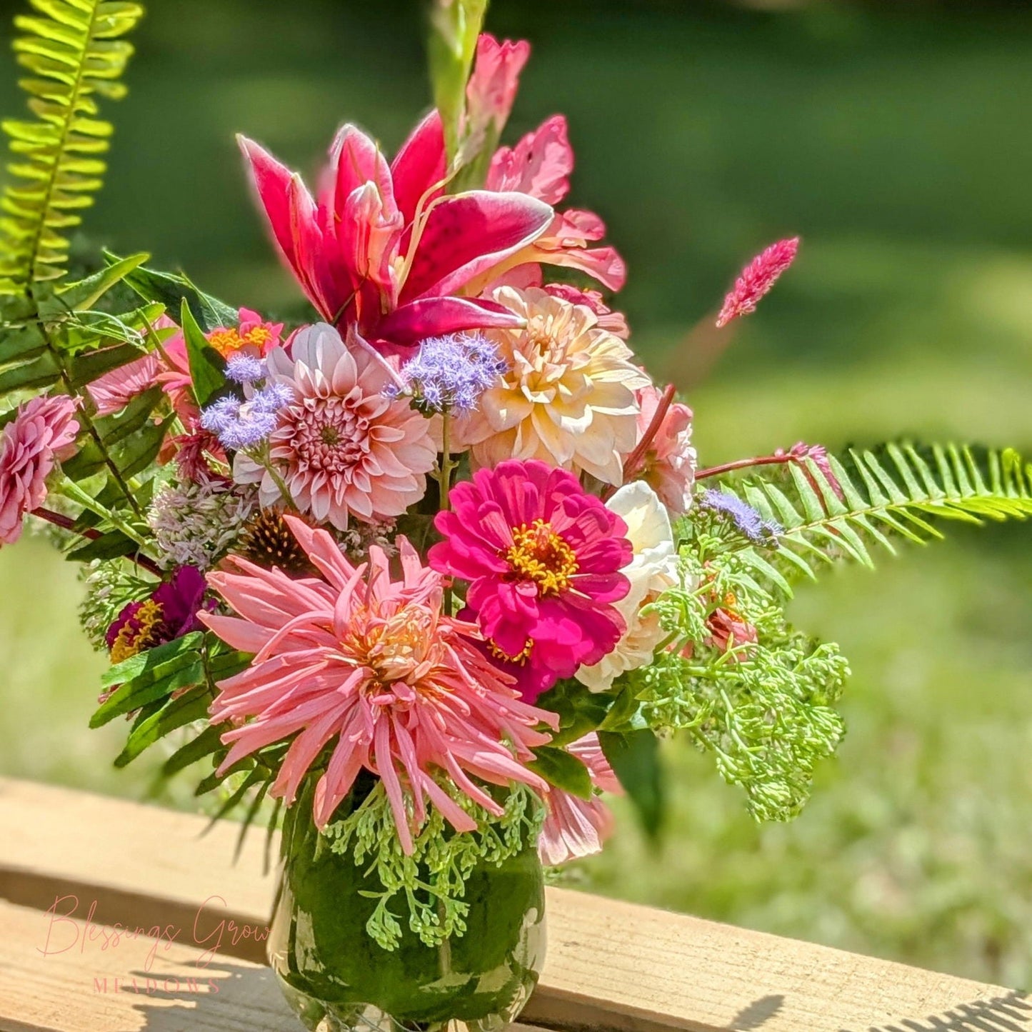 Fresh cut flowers for Blooms 4 Good donations and Bloom Bar fundraisers, arranged by Blessings Grow Meadows Merch in Metter, GA.