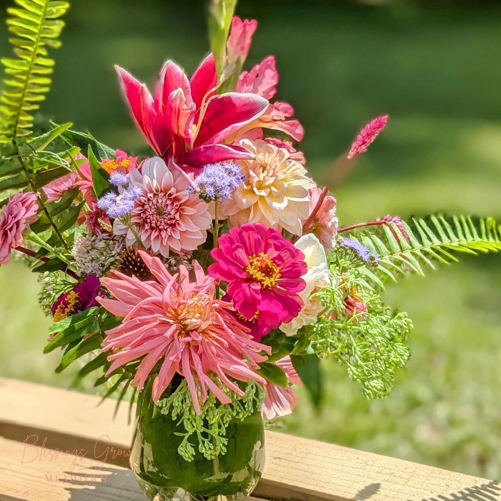 Fresh cut flowers for Blooms 4 Good donations and Bloom Bar fundraisers, arranged by Blessings Grow Meadows Merch in Metter, GA.