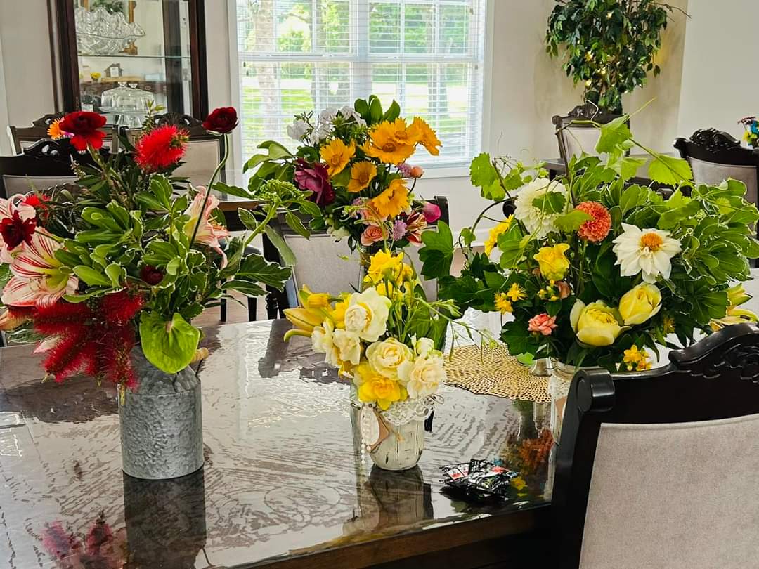 Fresh cut flowers from Blessings Grow Meadows for Blooms 4 Good donations and Bloom Bar fundraisers in Metter, GA.